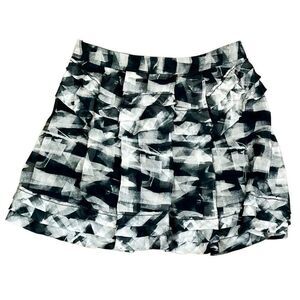 Theory Mashita Cubist Plaid Silk Mini Skirt 4